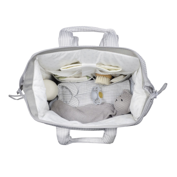 Zaino Little Bloom Vichy Grigio