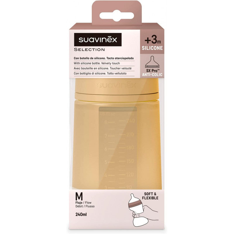 Suavinex - Biberon in Silicone da 240 ml - Colour Essence Mango