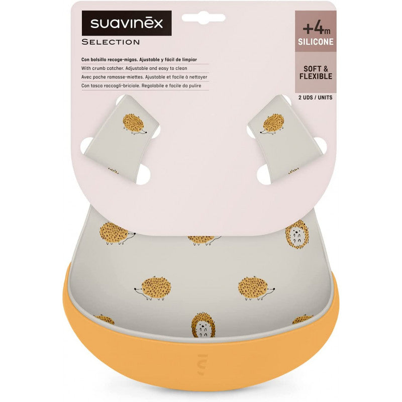 Suavinex - Confezione 2 Bavaglini in Silicone - Mango