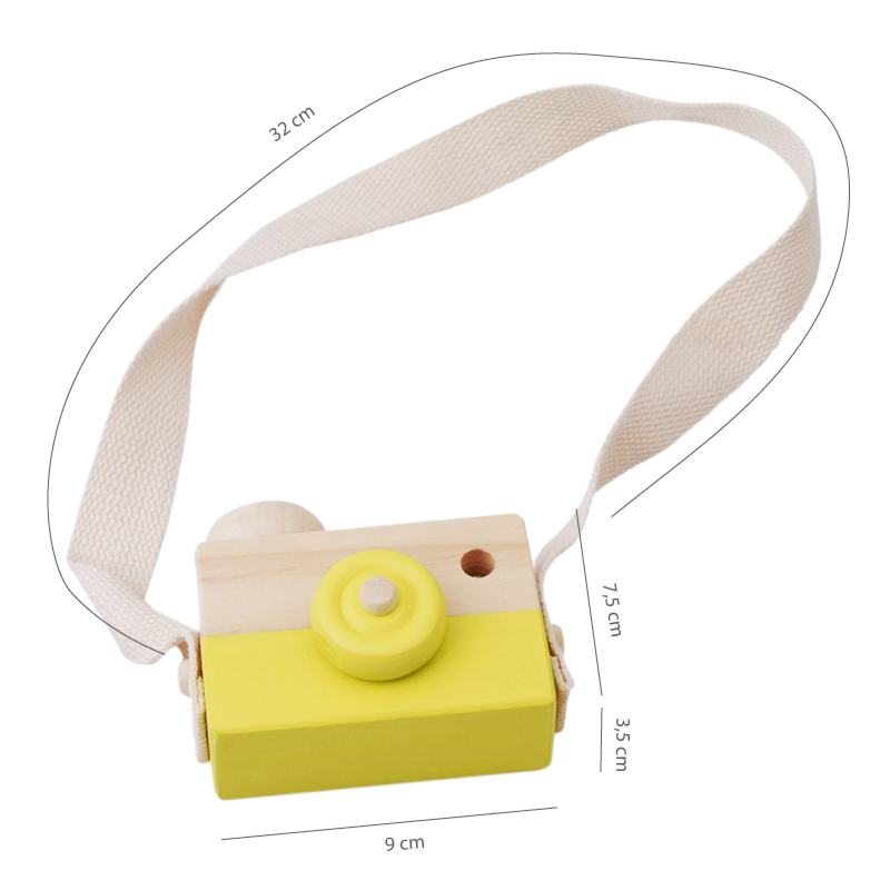 Macchina Fotografica In Legno - Photoloom - Yellow