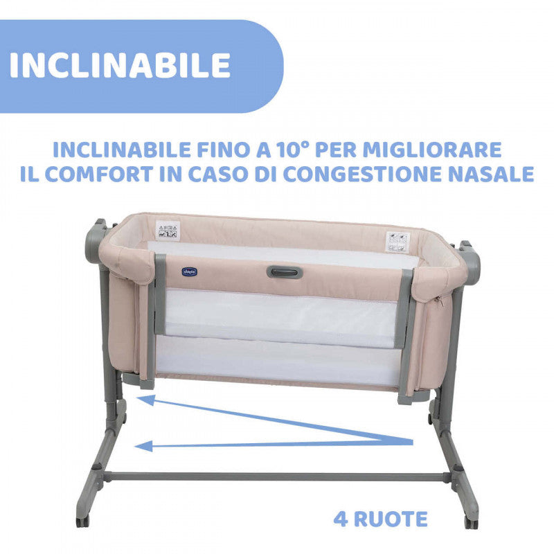 Culla Next2Me Magic Evo Chicco Grey Mist