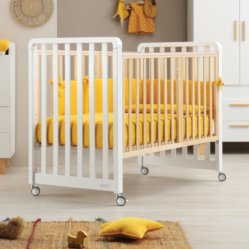 Lettino Glam con Piumone Classico - Bianco/Naturale