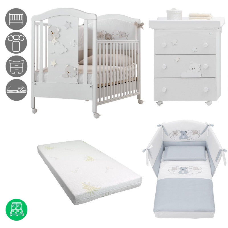Cameretta Completa  Azzurra Design Mars Bianco