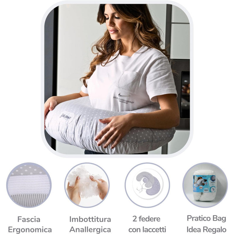 Cuscino Allattamento MiniMemo Completo di 2 Federe