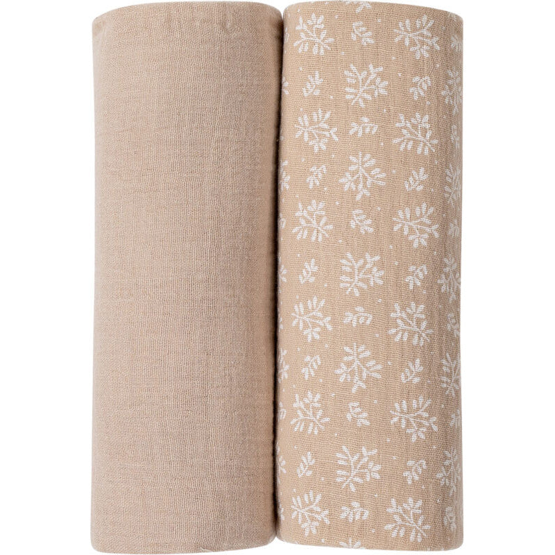 Set 2 mussole in cotone - BUBABA - Beige
