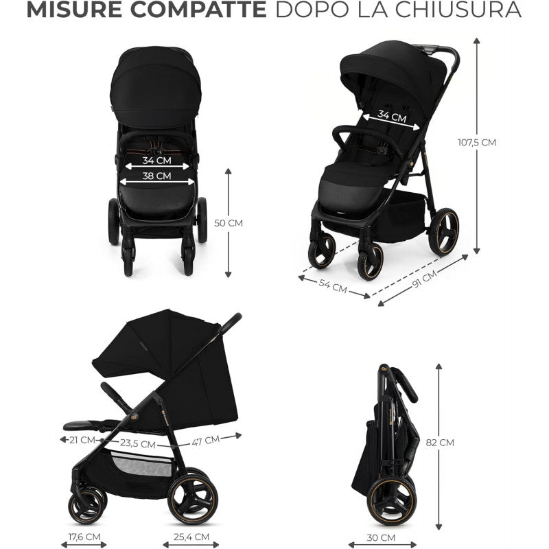 Passeggino Kinderkraft Trig Onyx Black