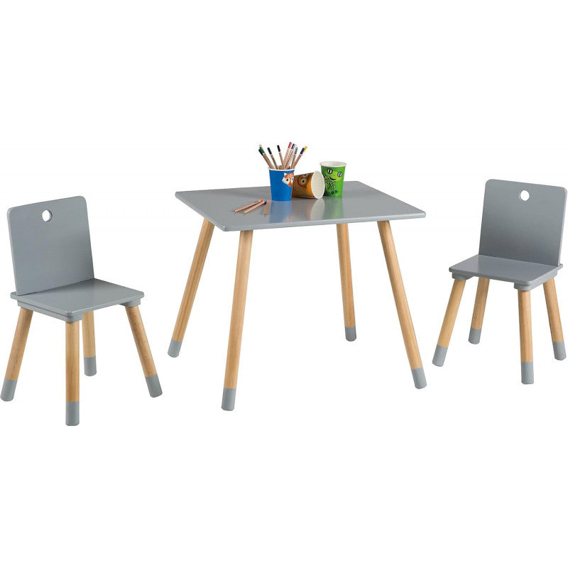 Roba - Set Tavolo e Sedie per Bambini Grigio