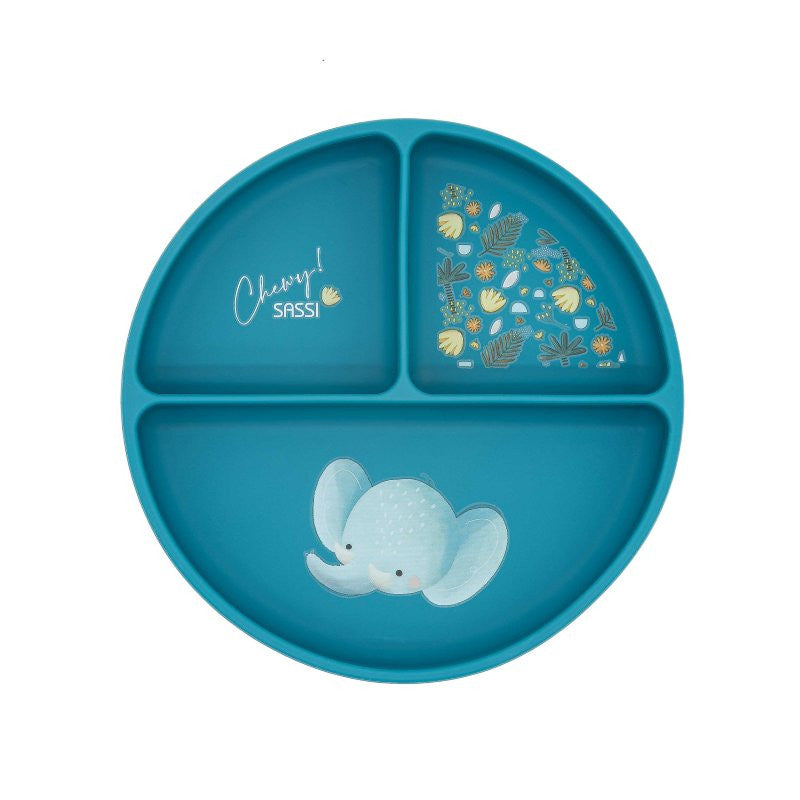 Assiette avec ventouse en silicone