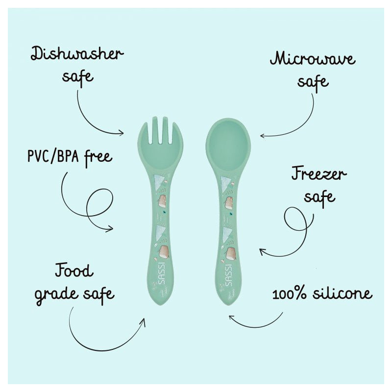 Posate in silicone  Orso Munchy
