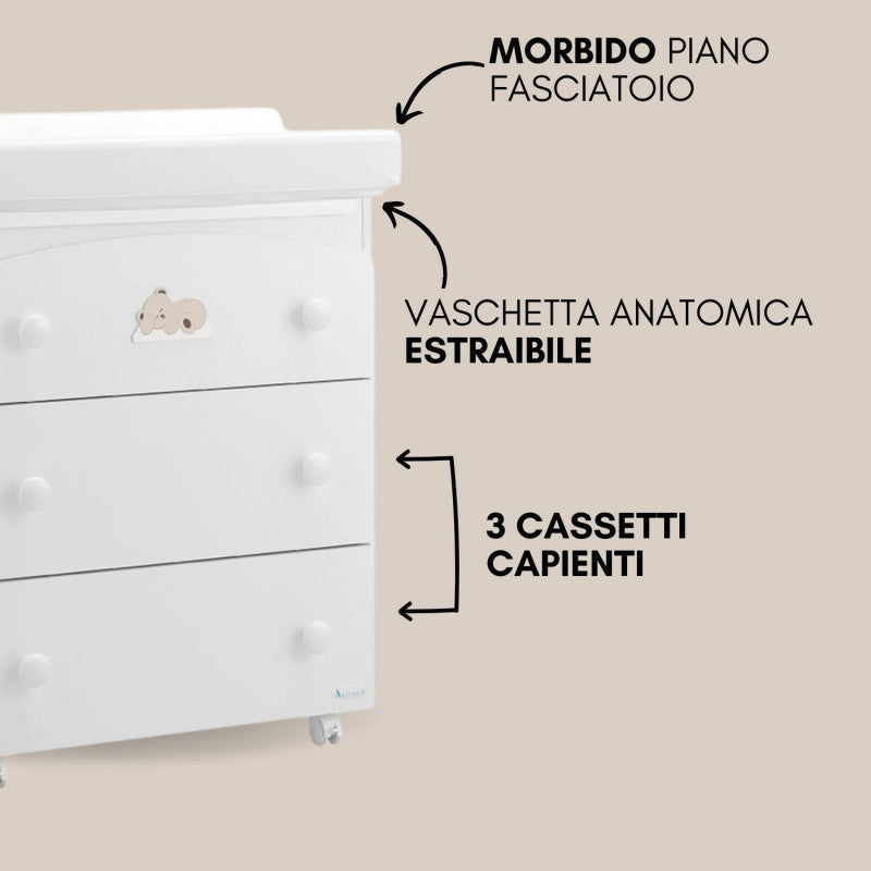 Bagnetto Fasciatoio Web Bianco