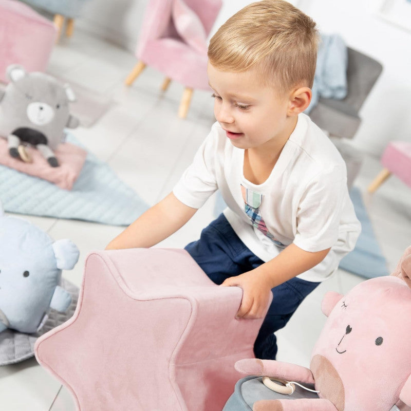 Pouf a forma di stella per bambini Rosa