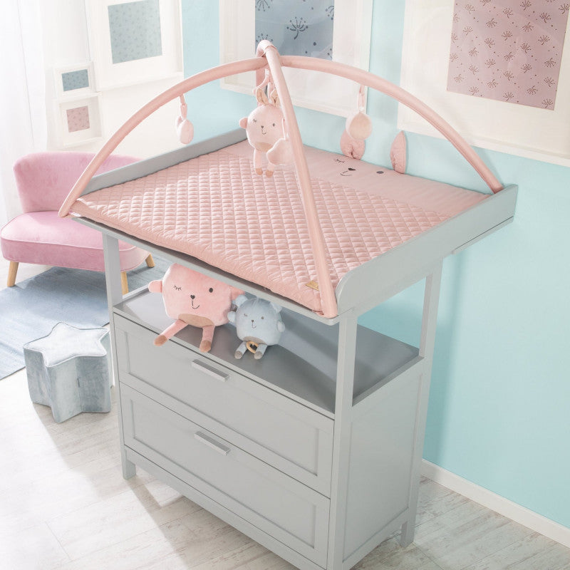 Tappeto da Gioco roba Style con Arco Giochi e 5 Elementi - Rosa