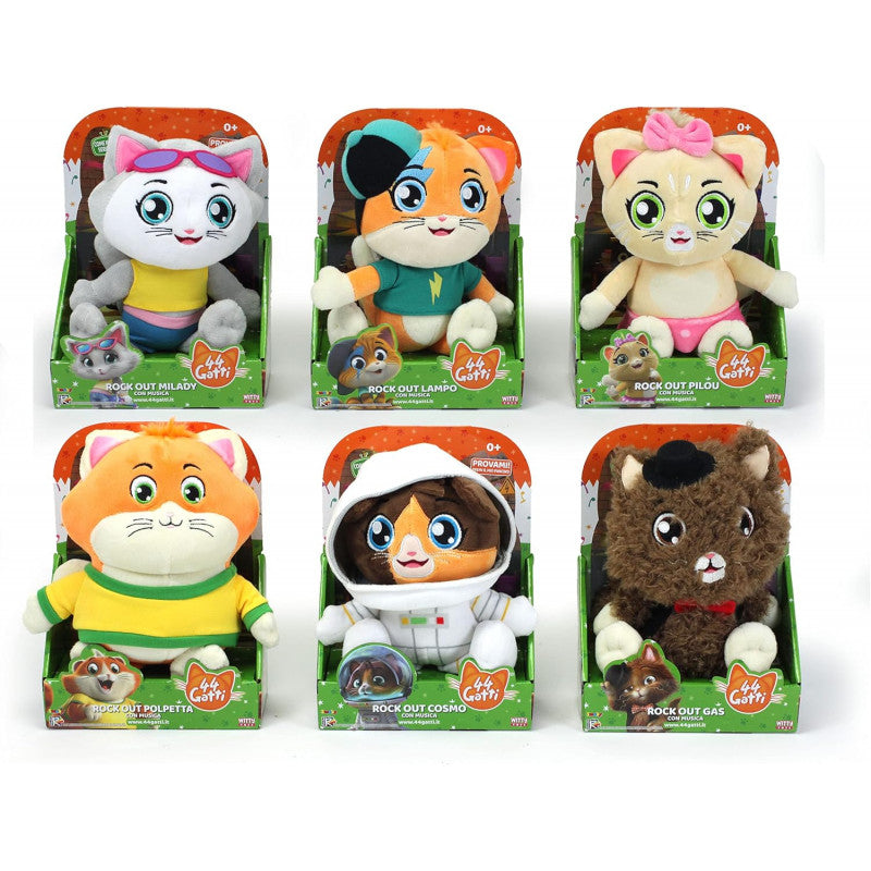 44 Gatti Peluche Musicale cm 20