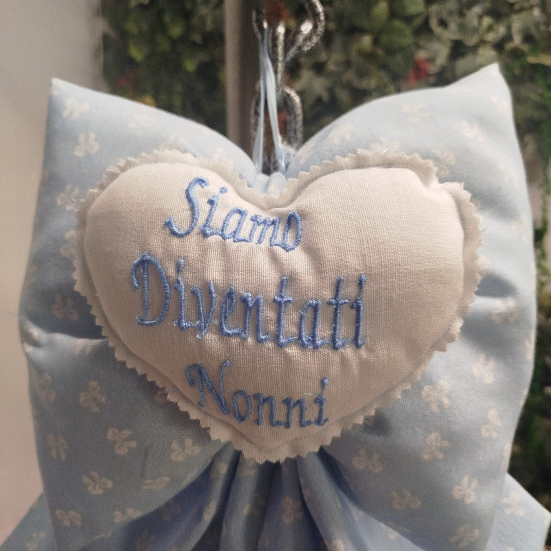 Fiocchi Nascita Azzurro Siamo diventati Nonni