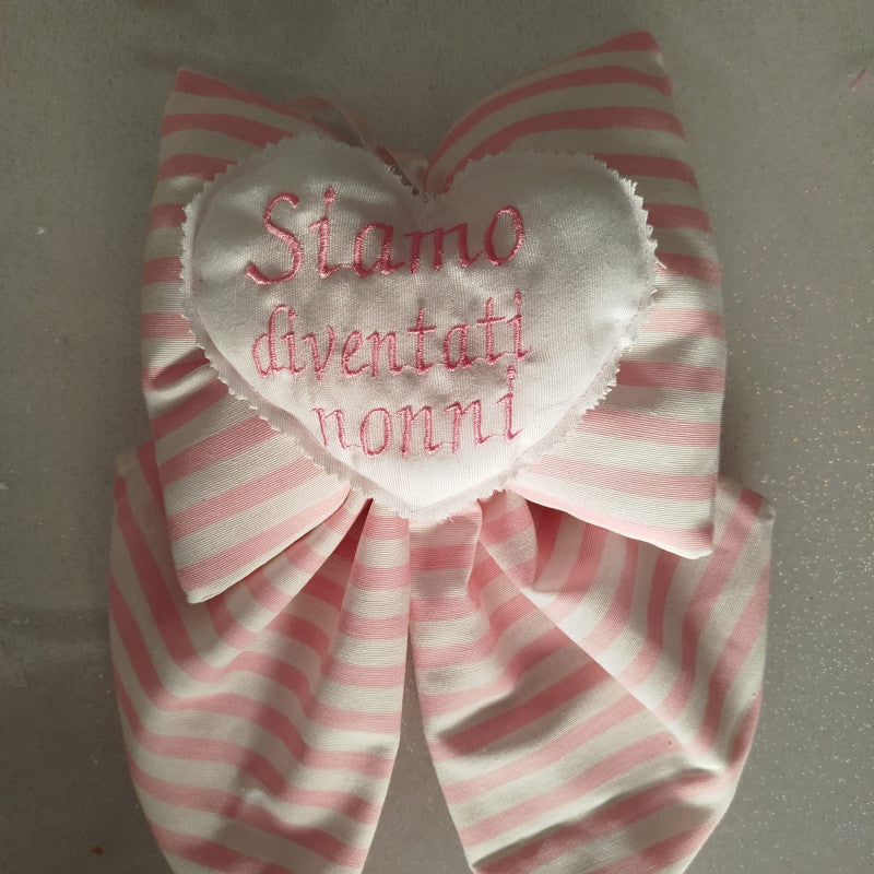 Fiocchi Nascita Rosa Siamo diventati Nonni