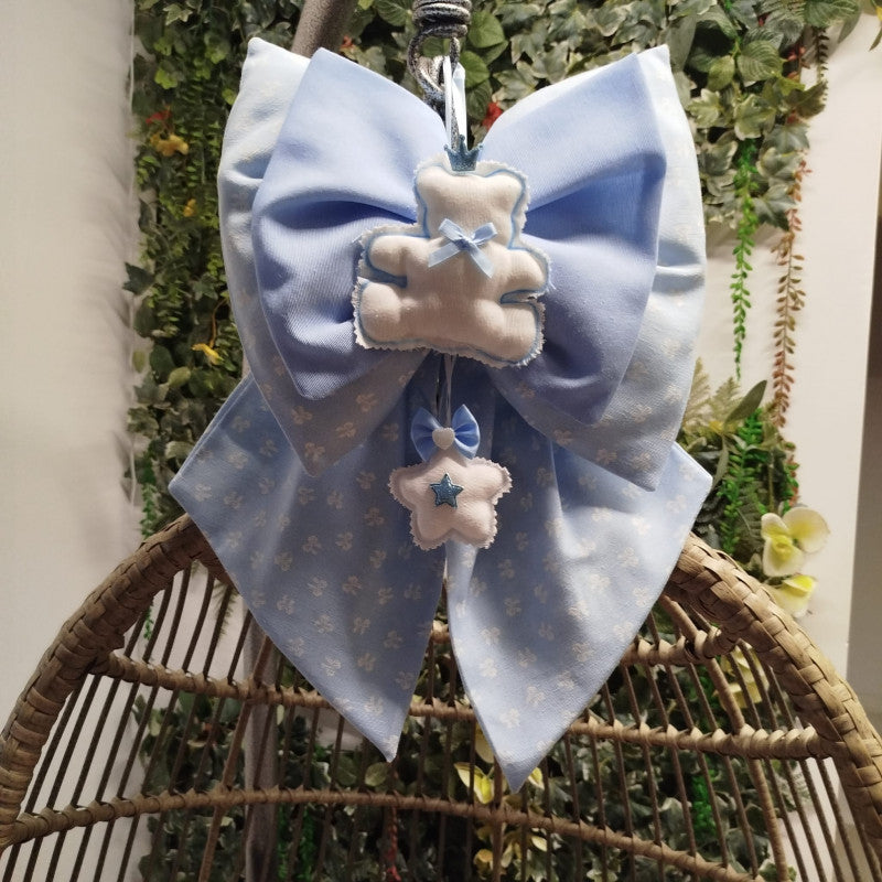 Fiocchi Nascita Artigianali Azzurro Funky