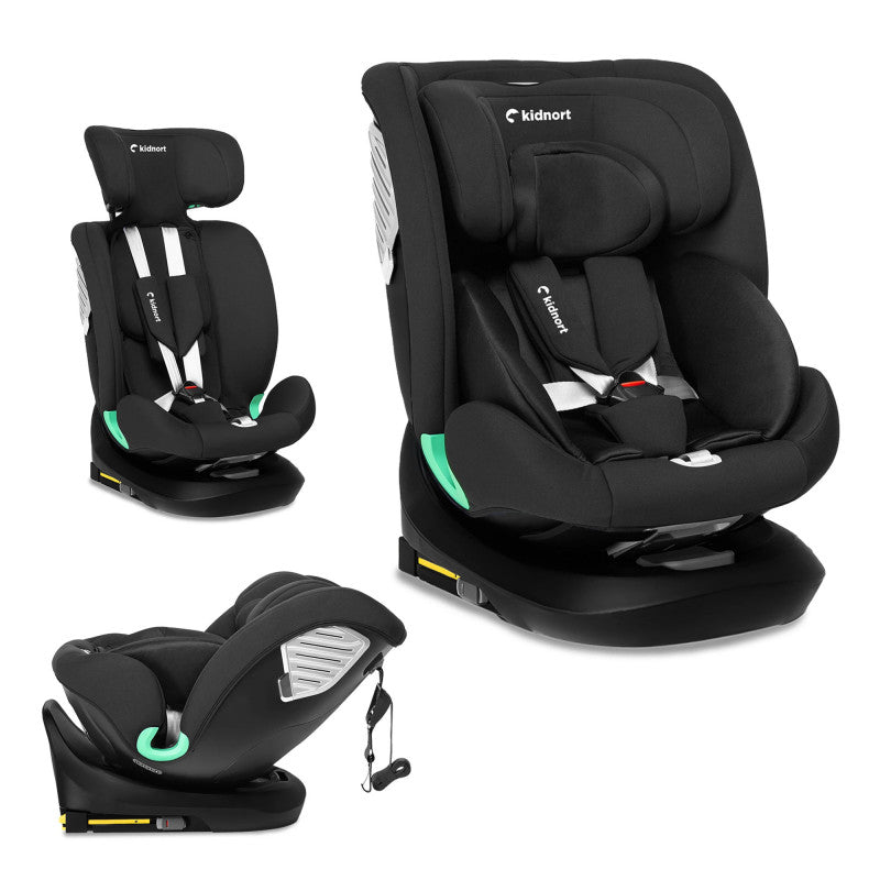 Seggiolino Auto Radjur con Top Tether Black - Kidnort