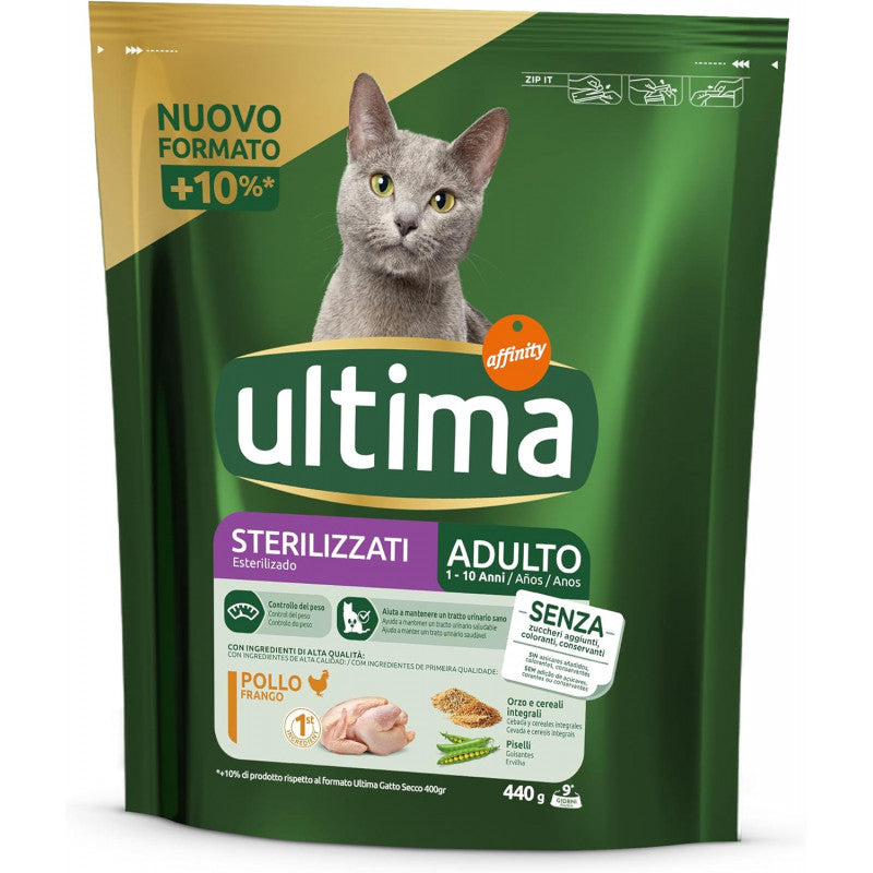 ltima Cibo per Gatti Sterilizzati Adulti con Pollo, 440g