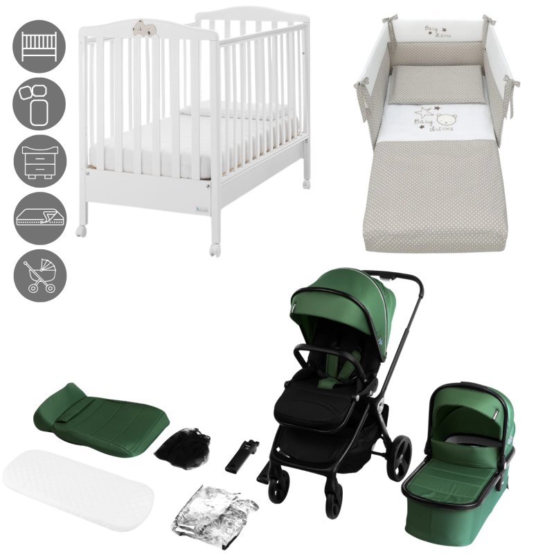 Lettino completo Web con Passeggino 2in1 Isbjiorn