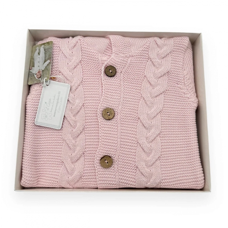 Tutina In Lana Rosa Nazzareno Gabrielli 3/6 Mesi