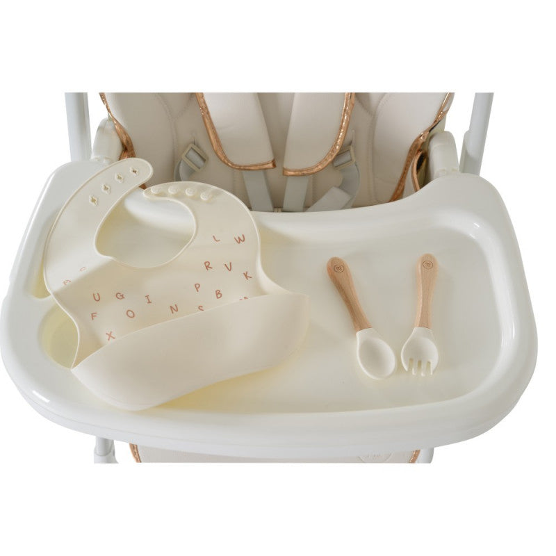 Seggiolone Pappa Lindo Con  Accessori Inclusi White