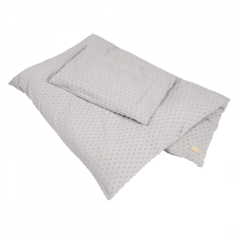 Set Per Lettino In Cotone biologico Grigio