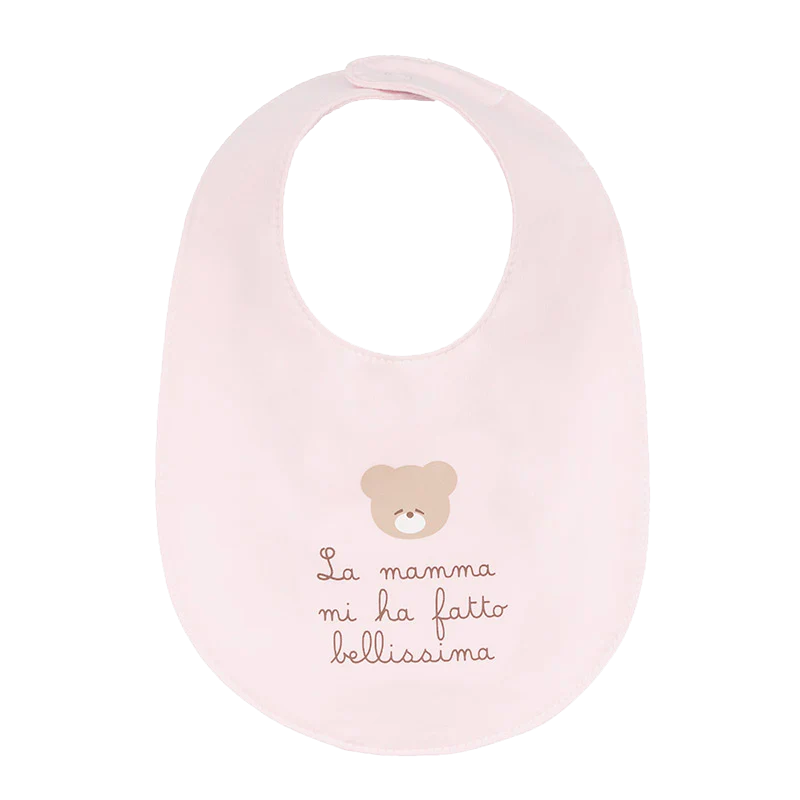 Bavaglio Nanan rosa La mamma mi ha fatto bellissima""