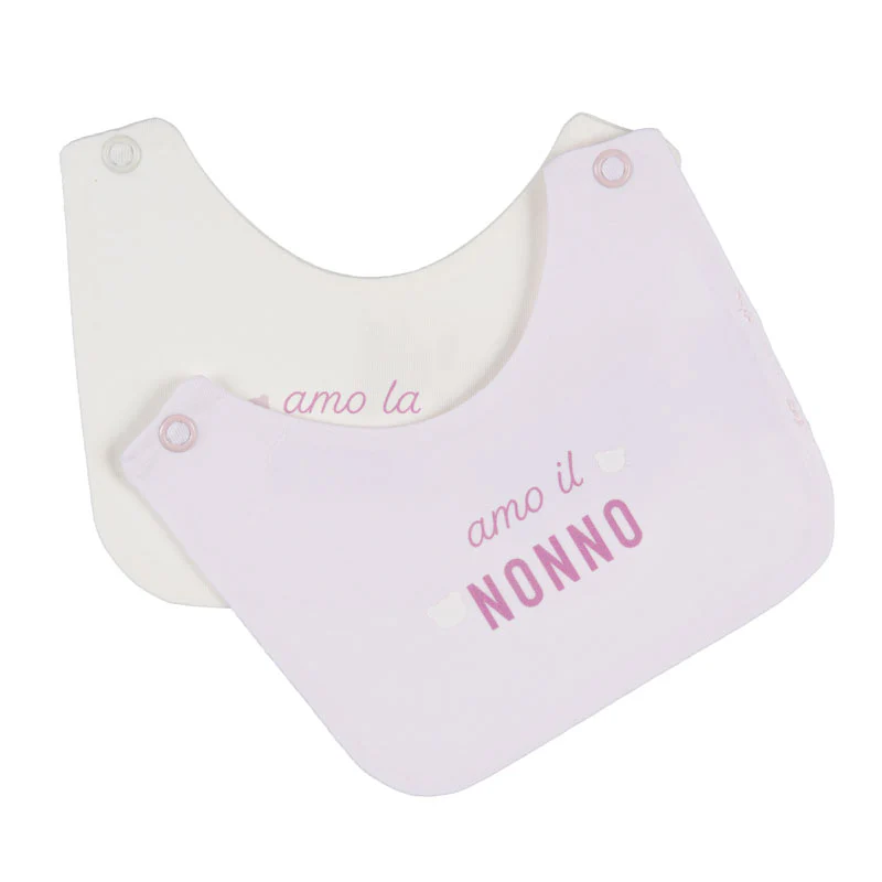 Bavagli off-white e Rosa con scritta “Amo la nonna/il nonno";";";bavagli-off-white-e-rosa-con-scritta-amo-la-nonnail-nonno"