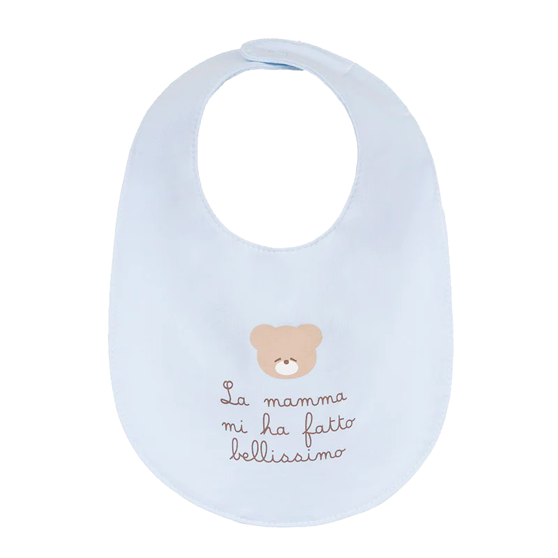 Bavaglio Nanan azzurro La mamma mi ha fatto bellissimo""