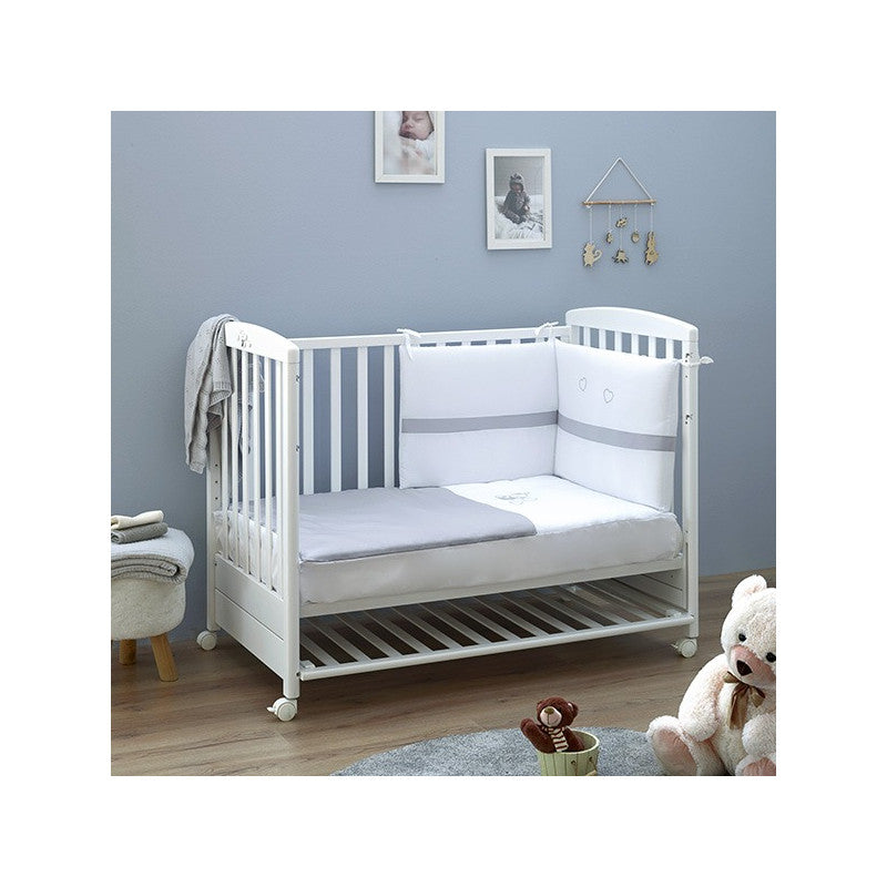 Lettino Praim Co-Sleep Cuoricini Bianco