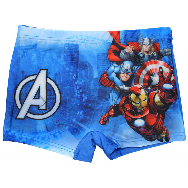 Costume Boxer Avengers Blu -  7/8 Anni