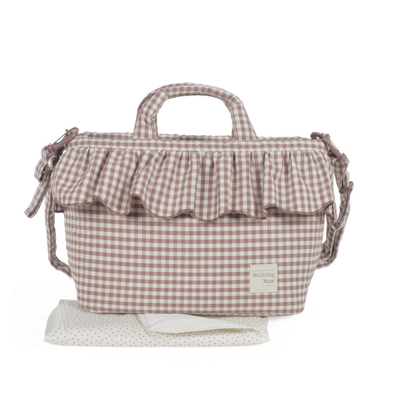 Borsa Fasciatoio Praliné Vichy Moka