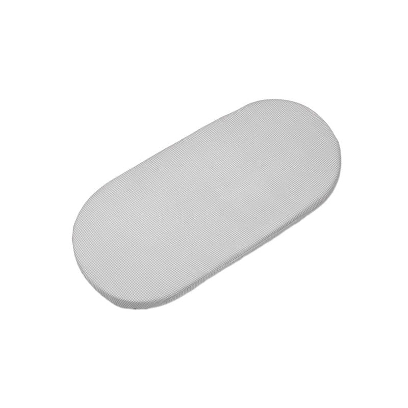 Lenzuolo con angoli per navicella + Mussola Little Bloom Vichy Grigio