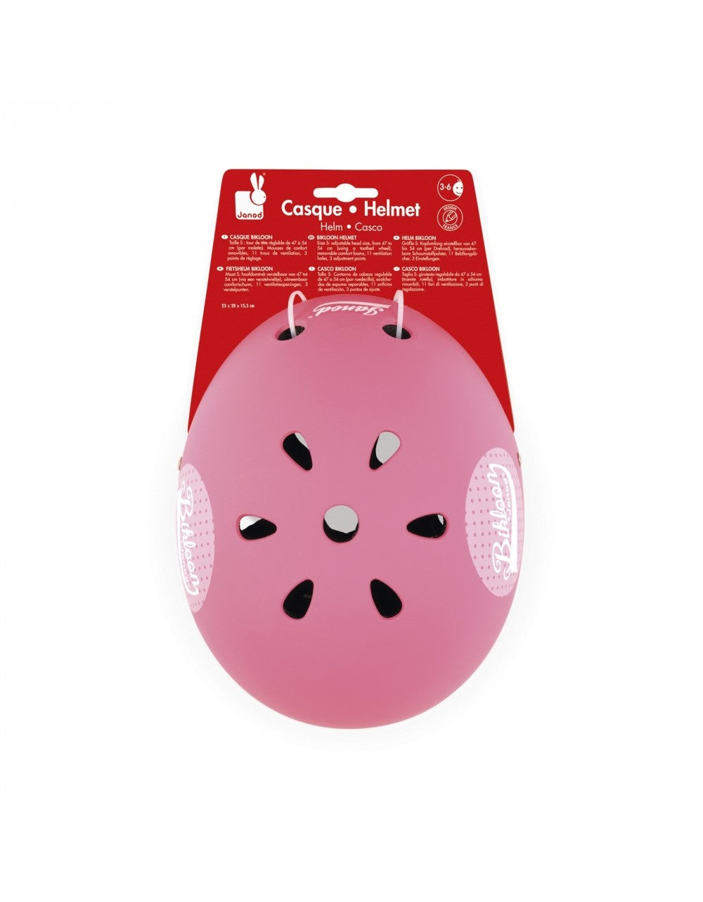 Casco Protettivo Rosa per Bici Janod