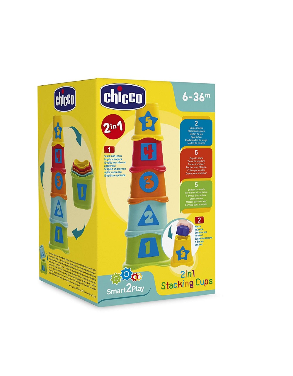 Gioco Chicco 2 in 1 Tazze Impilabili