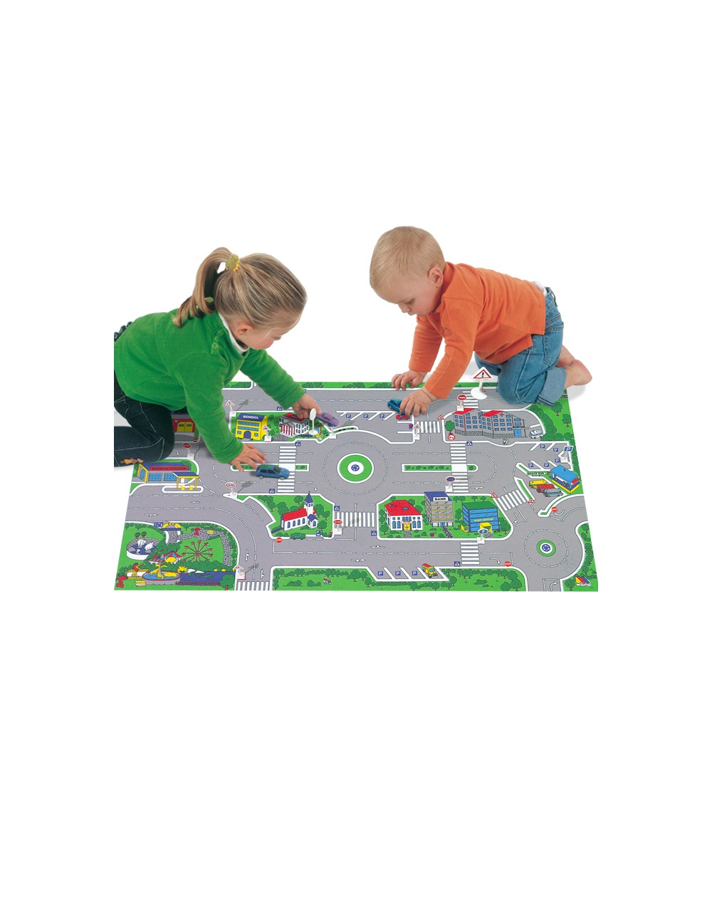 Tappeto Gioco Città 158x90 cm
