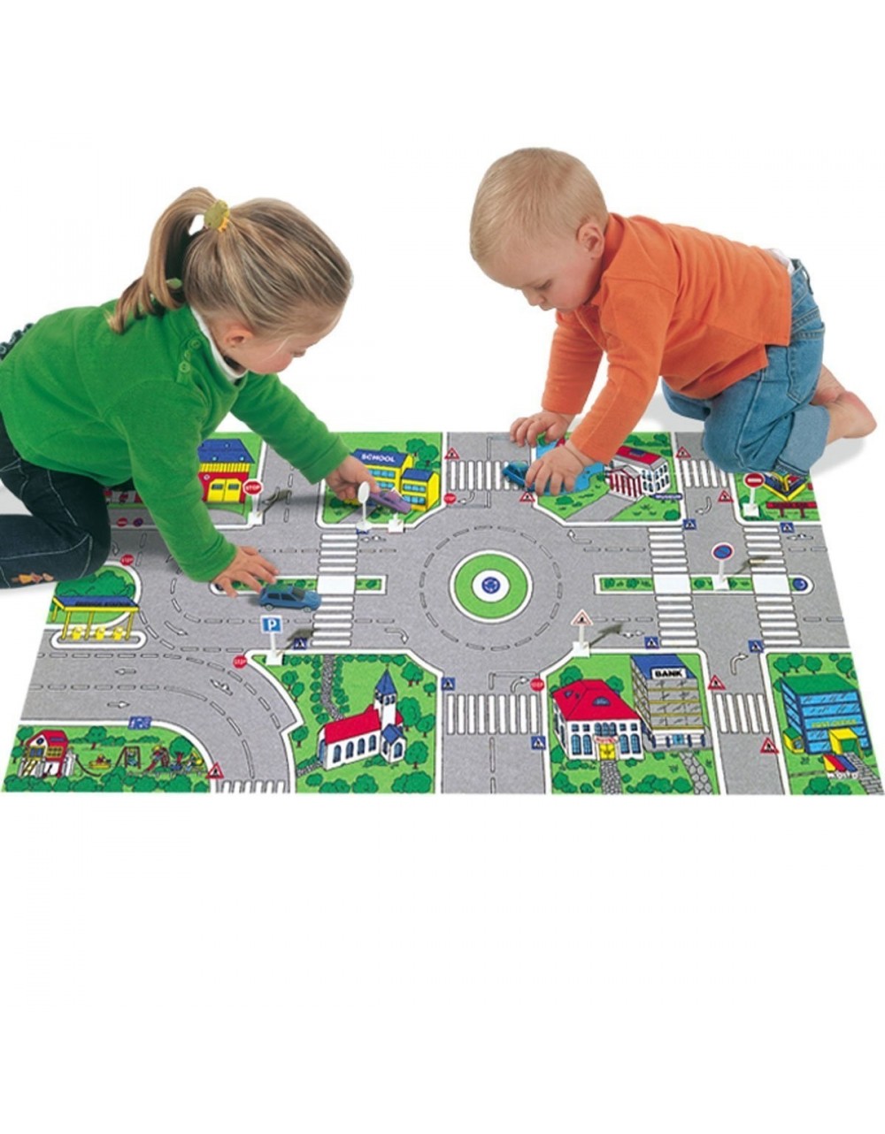 Tappeto Gioco Città 124x60 cm