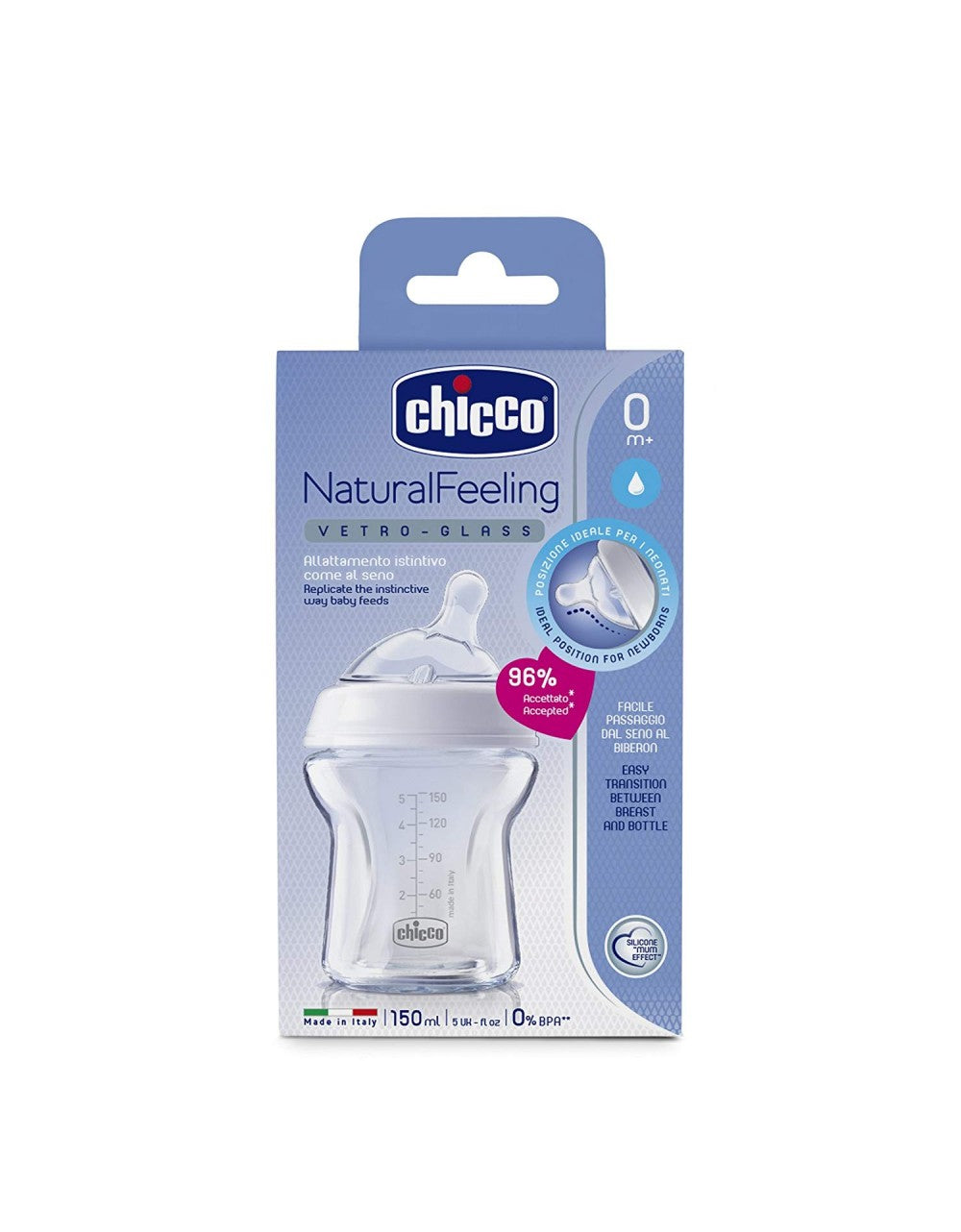 Biberon Chicco NaturalFeeling In Vetro 150