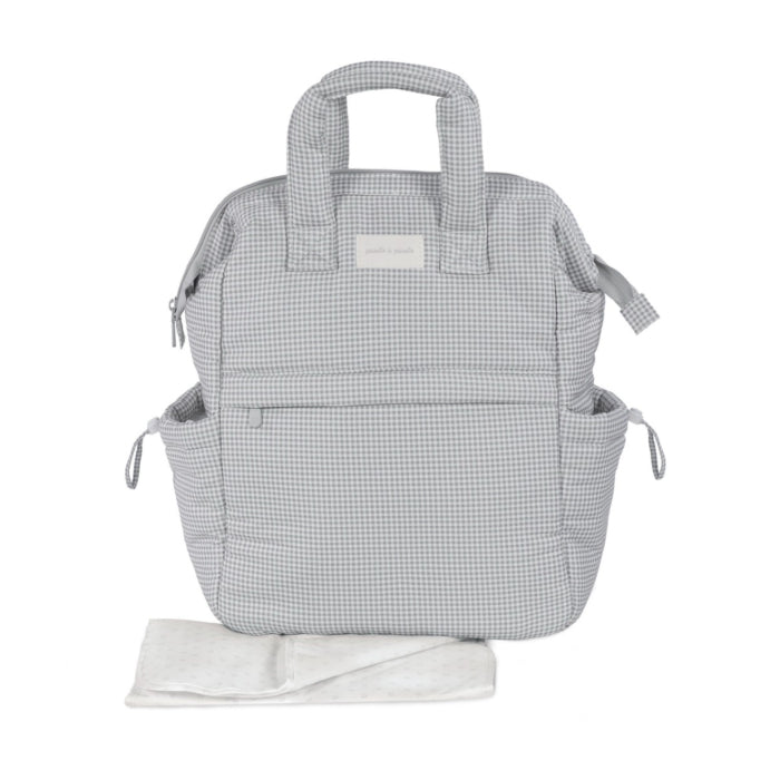 Zaino Little Bloom Vichy Grigio