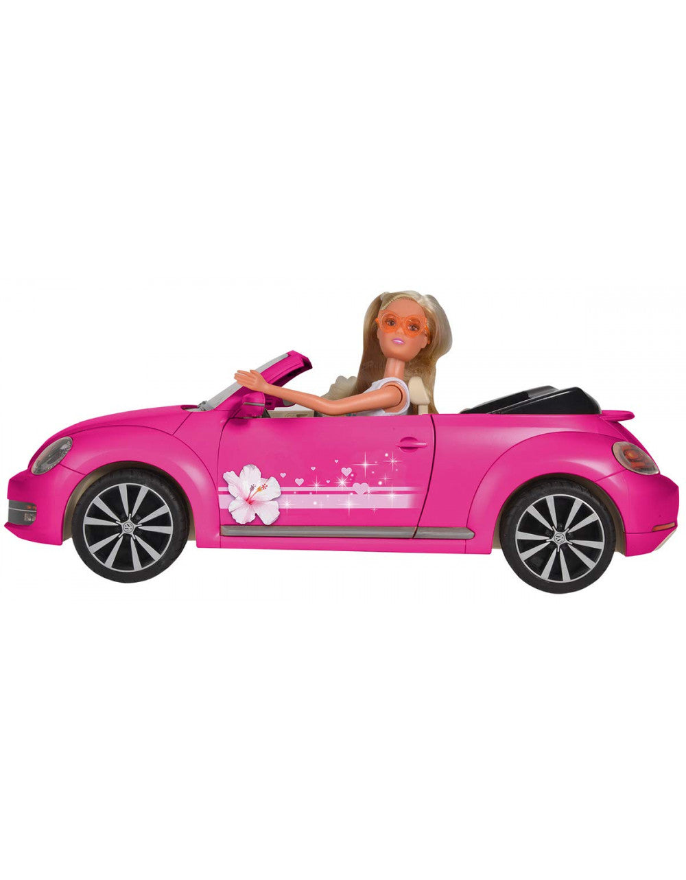 Steffi Love con auto Cabriolet