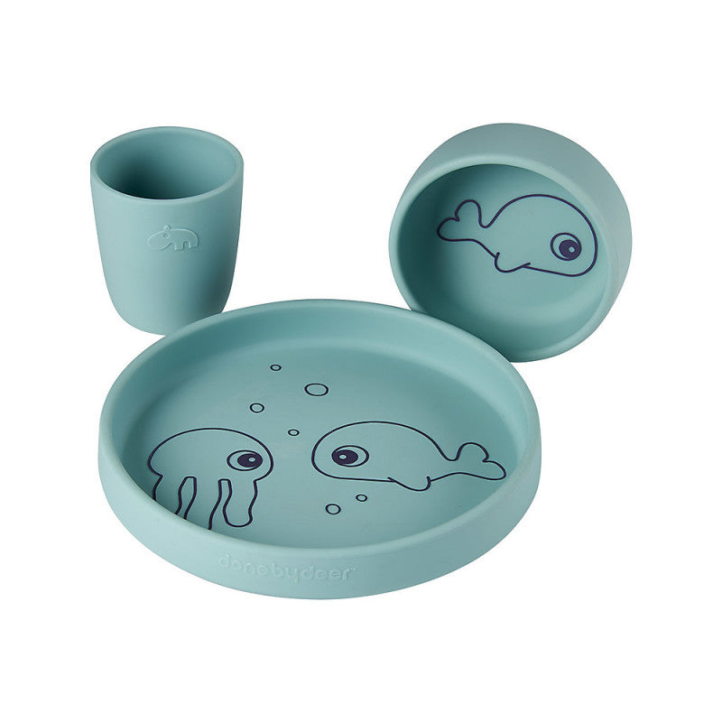 Set de Comida de Silicona - Amigos del Mar Azul