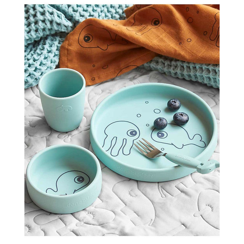 Set de Comida de Silicona - Amigos del Mar Azul