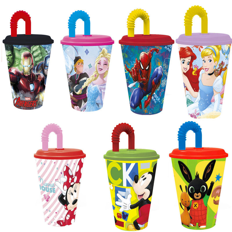 Bicchiere con Cannuccia Disney
