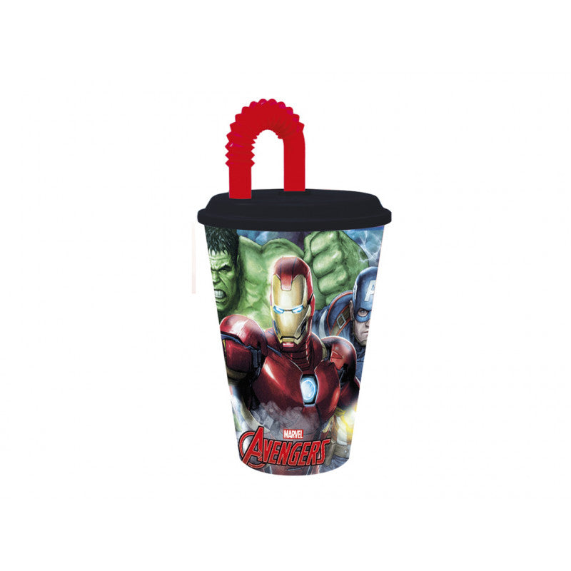 Bicchiere con Cannuccia Avengers