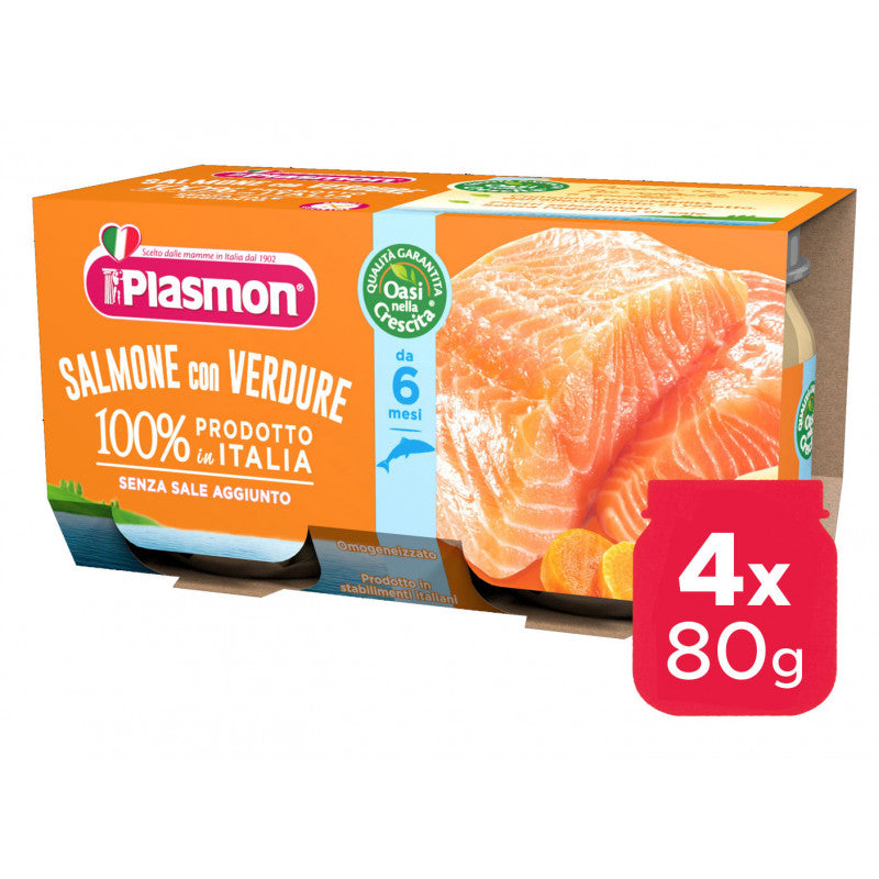 Omogeneizzato Salmone Plasmon - 4 x 80 g