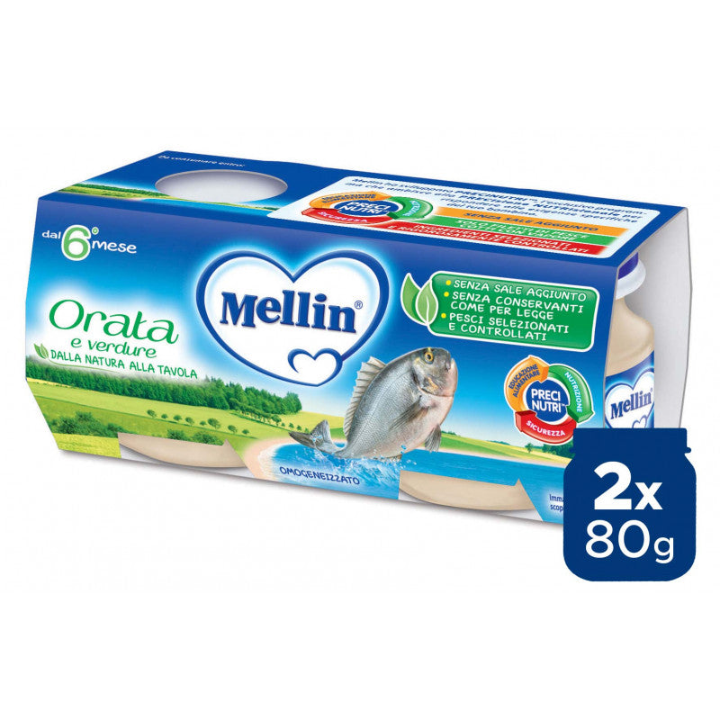 Omogeneizzato Orata Mellin - 2 x 80 g