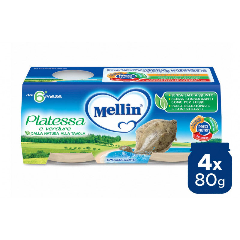 Omogeneizzato Platessa Mellin - 4 x 80 g