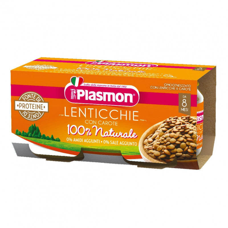 Omogeneizzato Lenticchie con Carote Plasmon