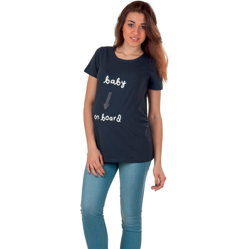 Camiseta premamá "Bebé a bordo"