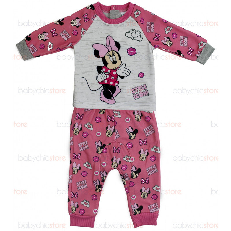 Tuta Neonato Disney Minnie Rosa/Grigio - 18 Mesi